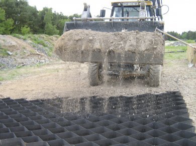 TERRAM Geocells spread loads laterally and ideal permanent or temporary access roads