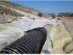 Drainage pipe wrapped in Terram India geotextile drain